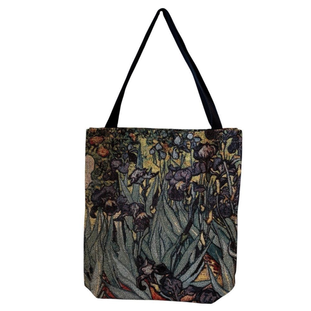 Van Gogh Iris High Quality Foldable Canvas Tote by Signare Tapestry Design.